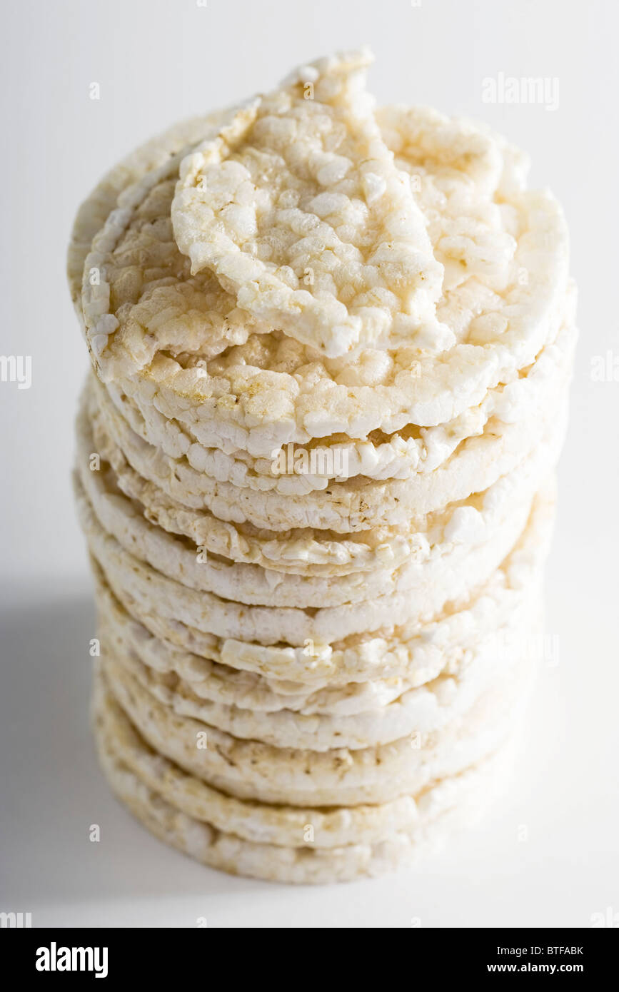 Stacked rice cakes Stock Photo