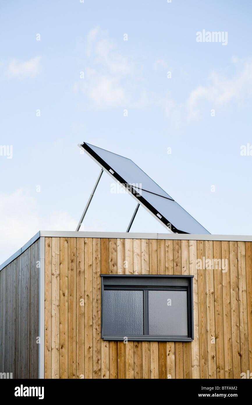 Apartment building with solar panel Stock Photo - Alamy - Off Grid Penthouse Apartment With Solar Panel