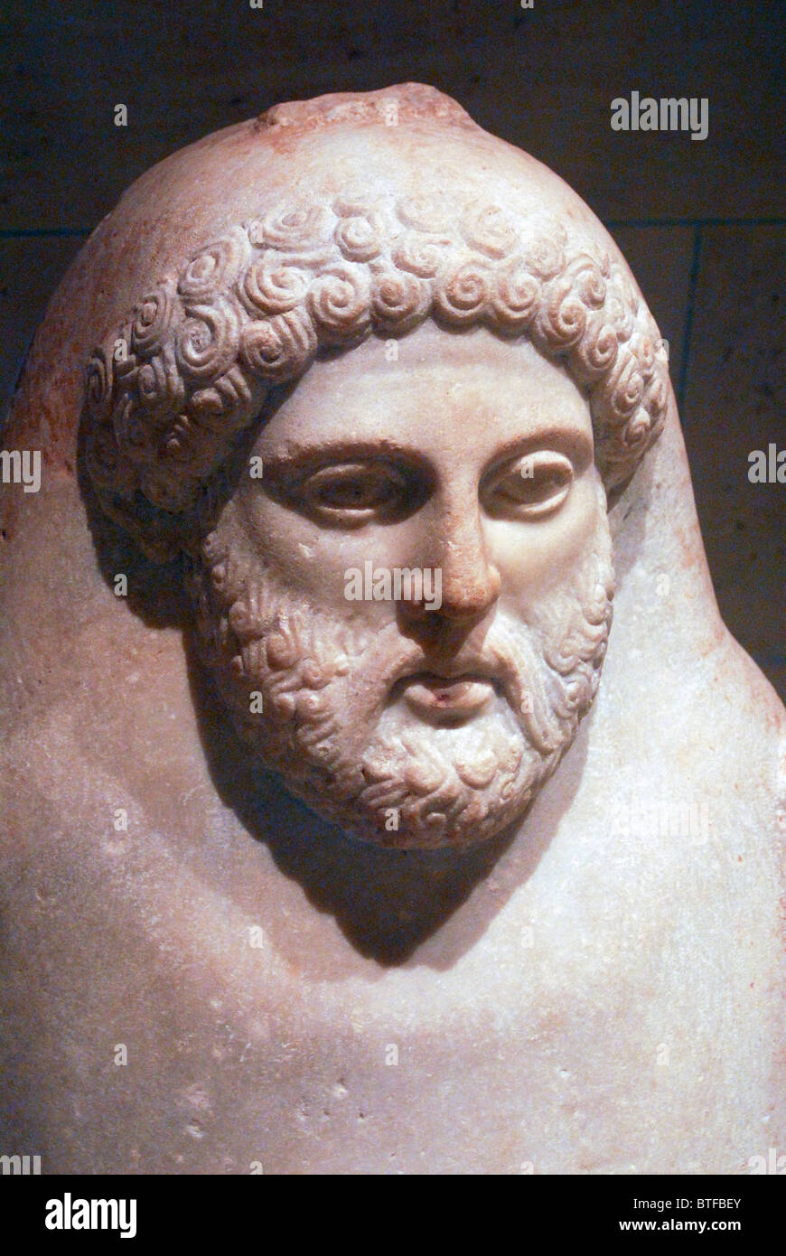 Ancient Greek statue. Louvre Museum Stock Photo