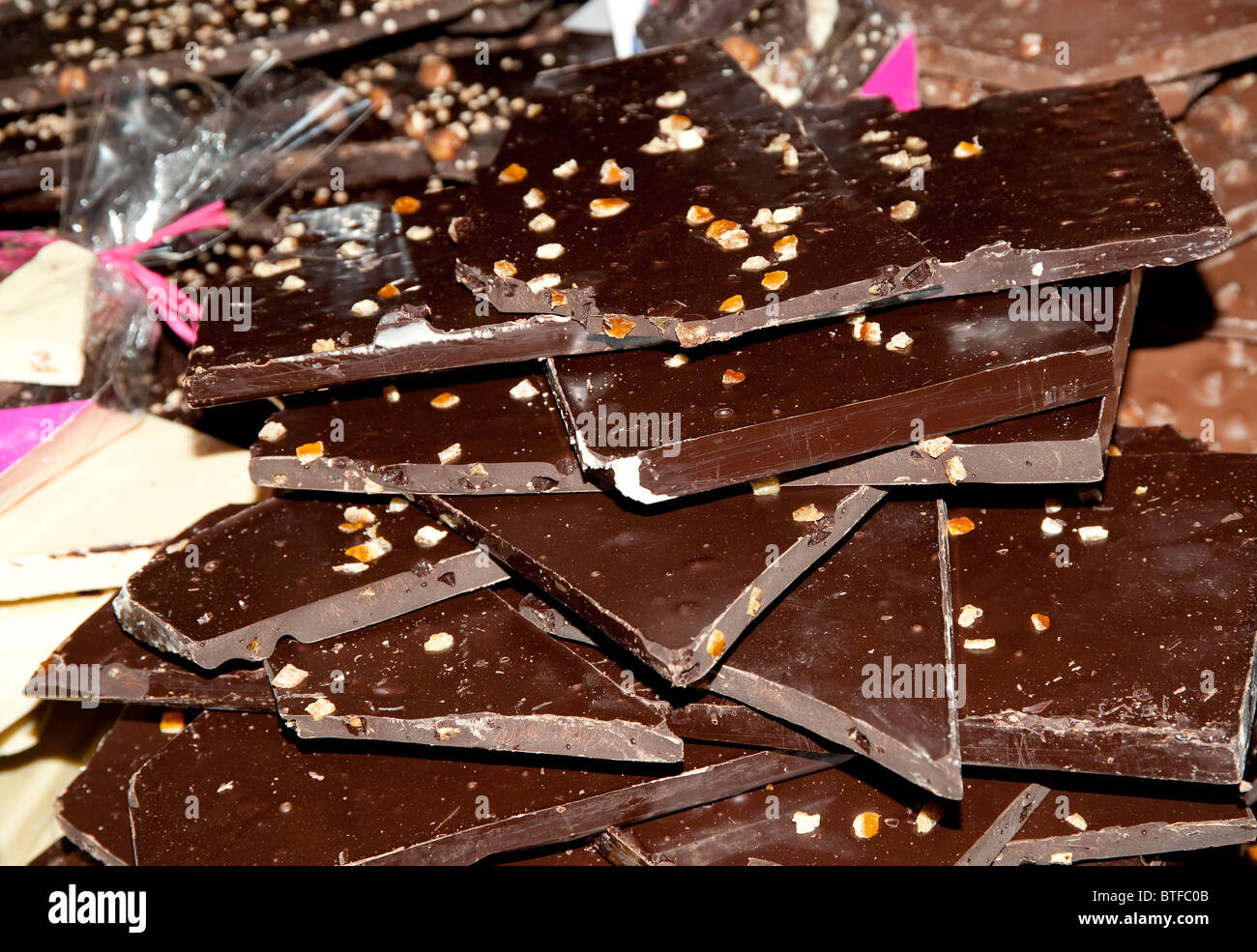 Assorted dark chocolates Stock Photo Alamy