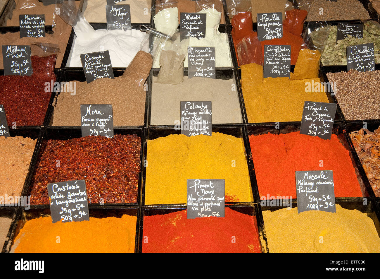 Mixed Herbs and Spices on Display at Chocolate Trade Show, "La Route des Indes" , Paris, France