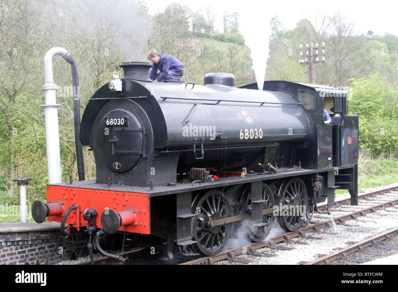 Cheddleton light steam railway Stock Photo