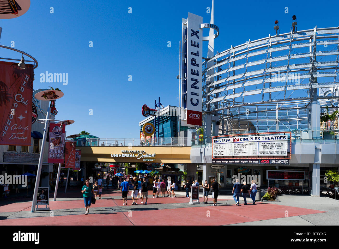 Entrance to Universal City Walk, Universal Studios, Orlando, Central Florida, USA Stock Photo