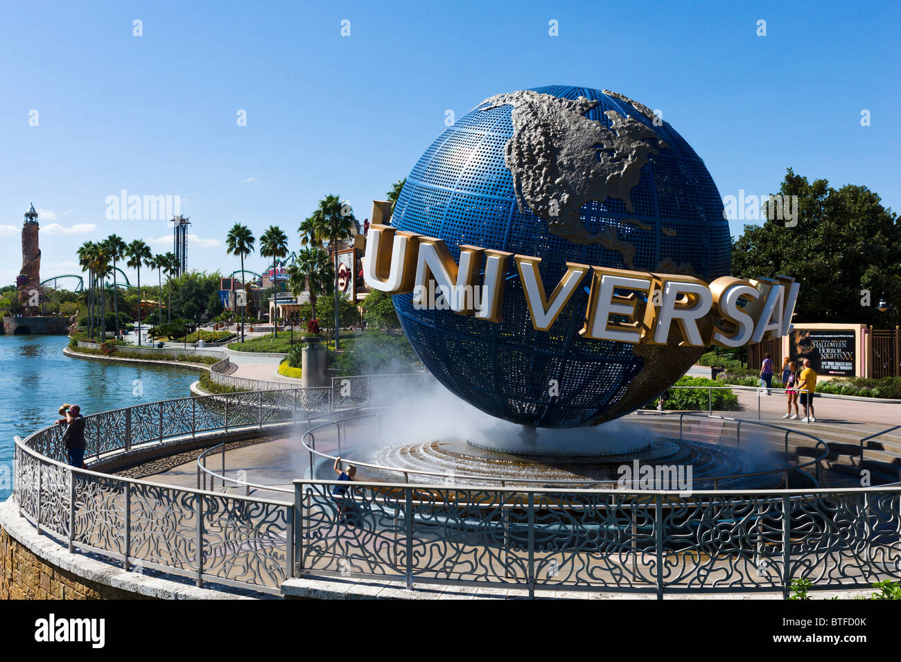 Universal Studios Globe, Universal Studios, Orlando, Central Florida, USA Stock Photo