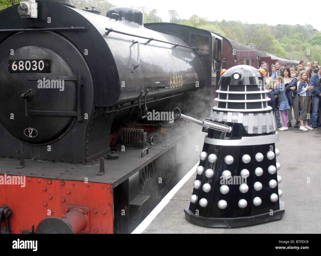 Dalek at Consall station Stock Photo