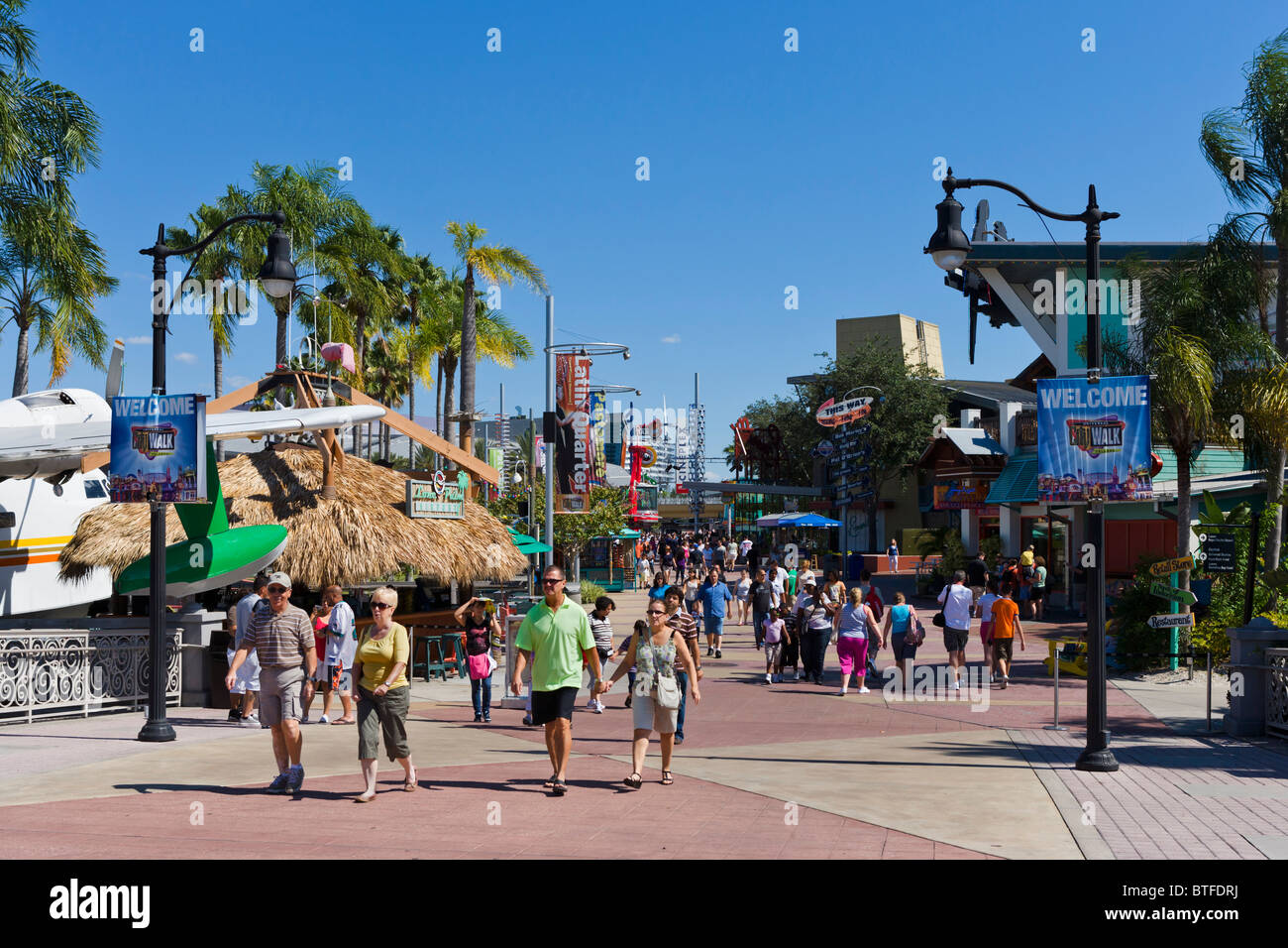 Universal City Walk, Universal Studios, Orlando, Central Florida, USA Stock Photo