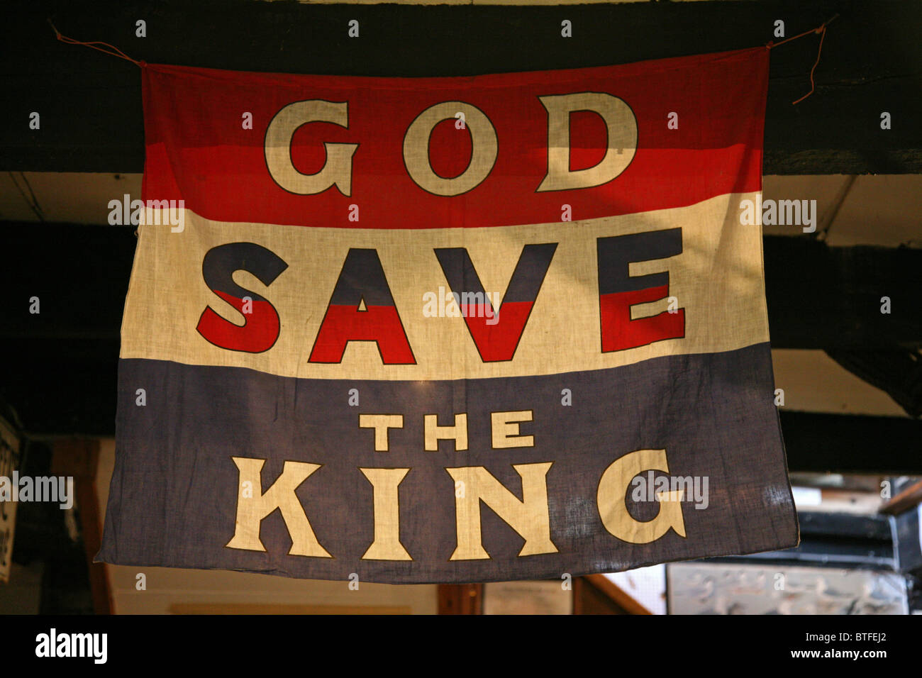 God Save The King - historic flag Stock Photo