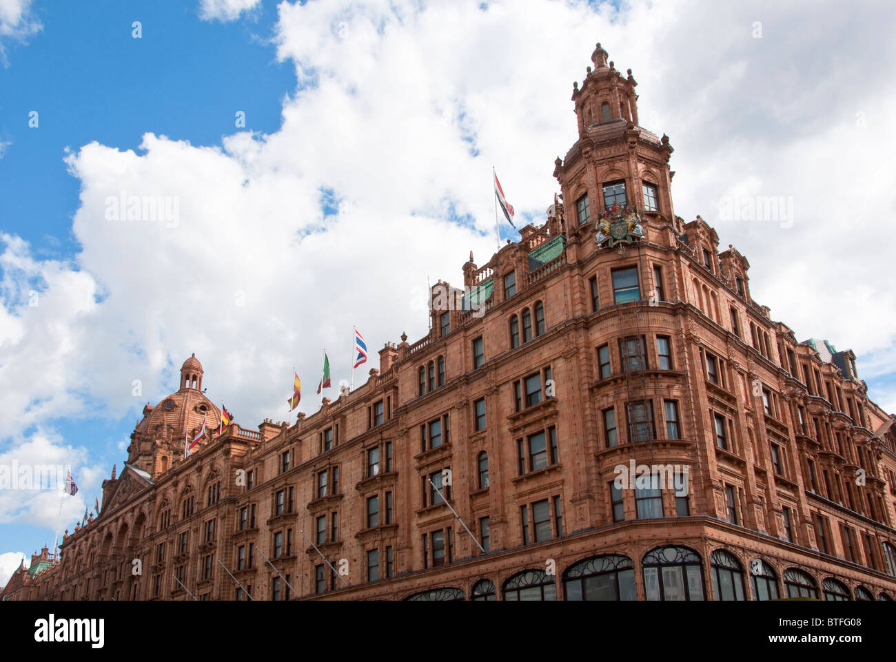 The famous Harrods department store in Knightsbridge, London Stock