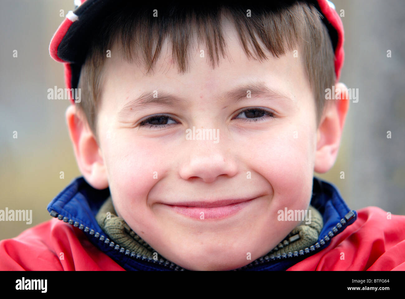 Portrait of a smiling young Boy Stock Photo