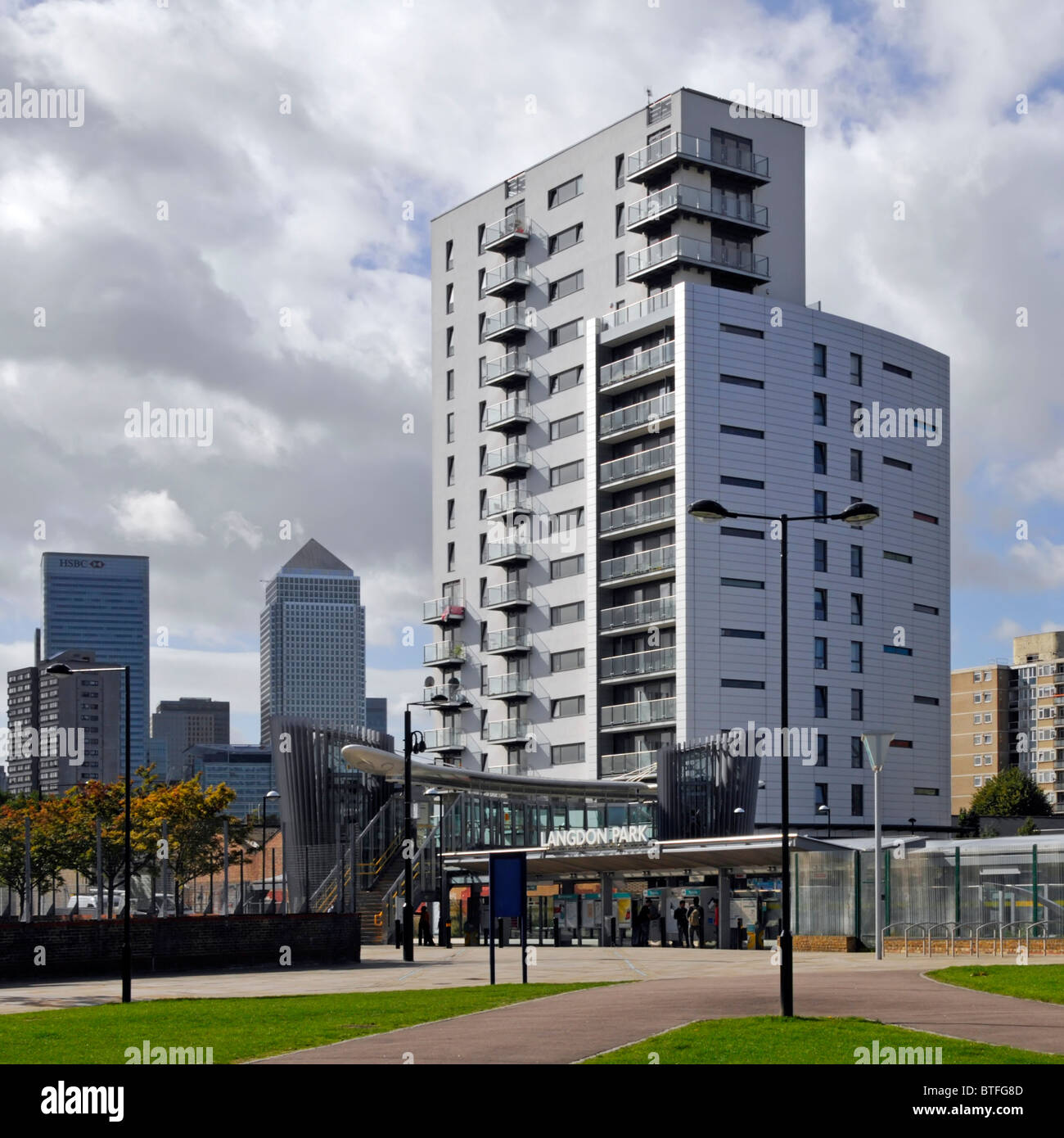 Langdon Park Docklands Light Railway station includes new high rise