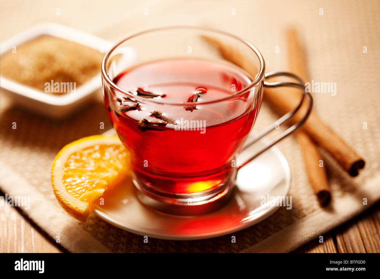 toddy or mulled wine Stock Photo