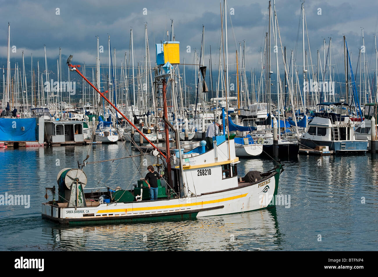 Fishing boat, Santa Barbara Stock Photo Alamy