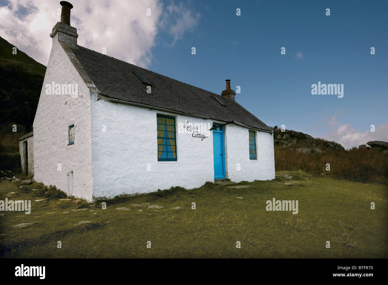 Laggan cottage on the north coast of the Isle of Arran, North Ayrshire