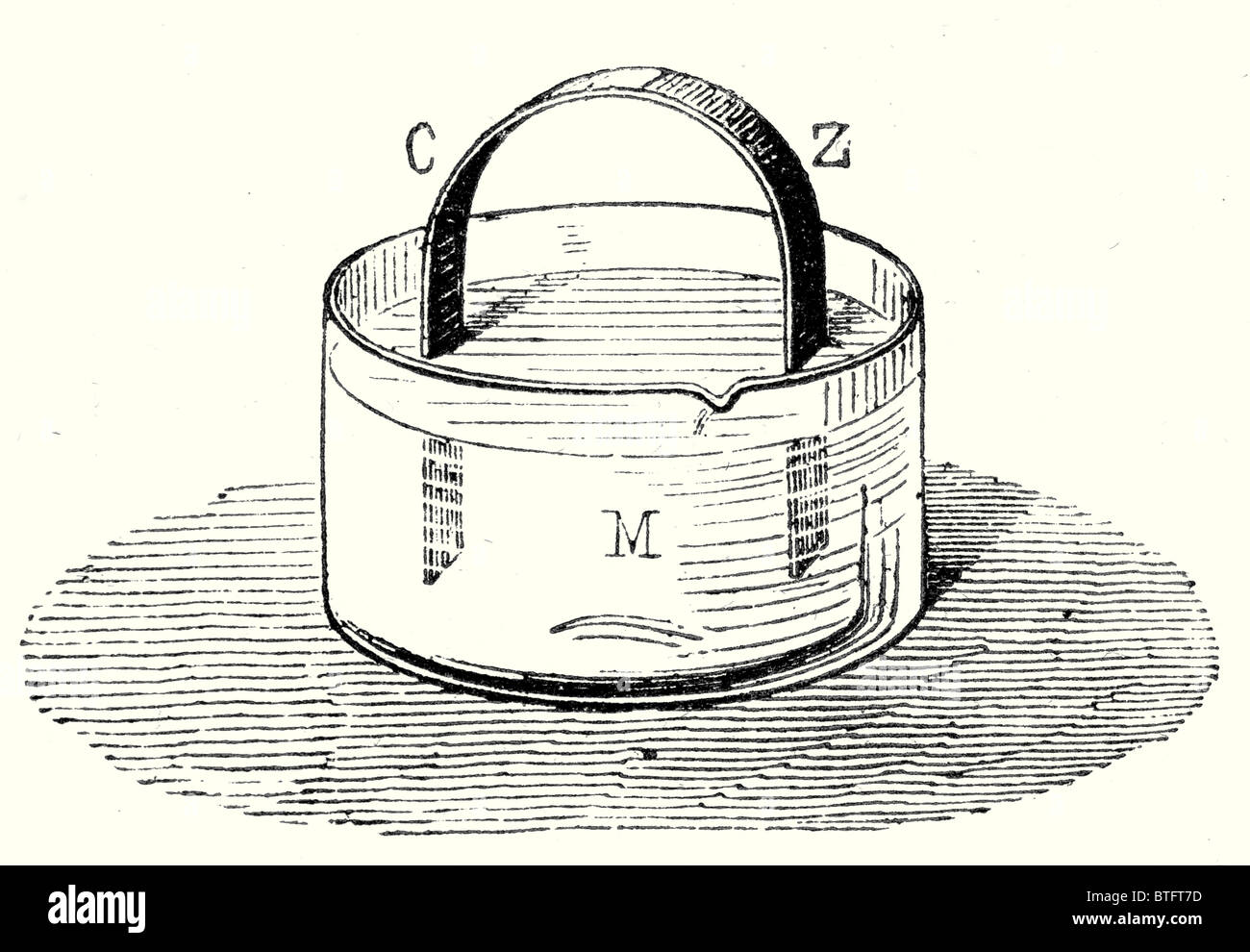 Volta's metal arc (copper and zinc Stock Photo Alamy