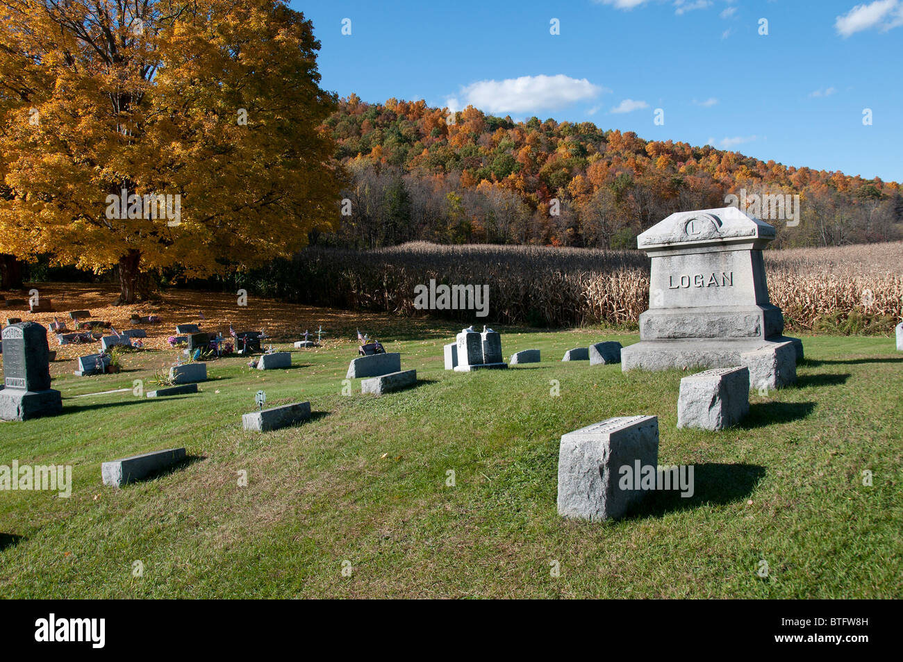 Cemetery in the town of Conesus, NY USA Stock Photo Alamy