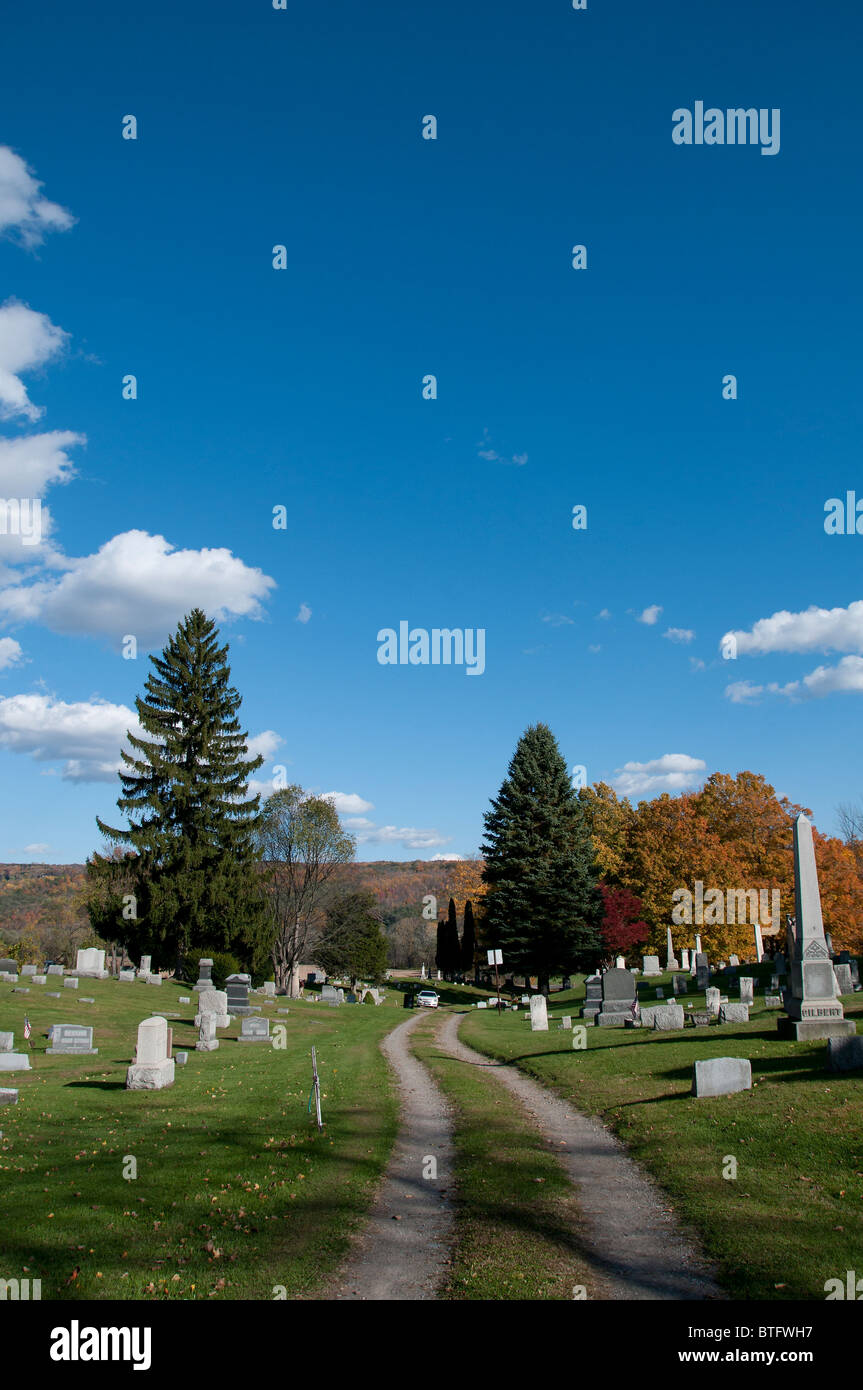 Cemetery in the town of Conesus, NY USA Stock Photo Alamy