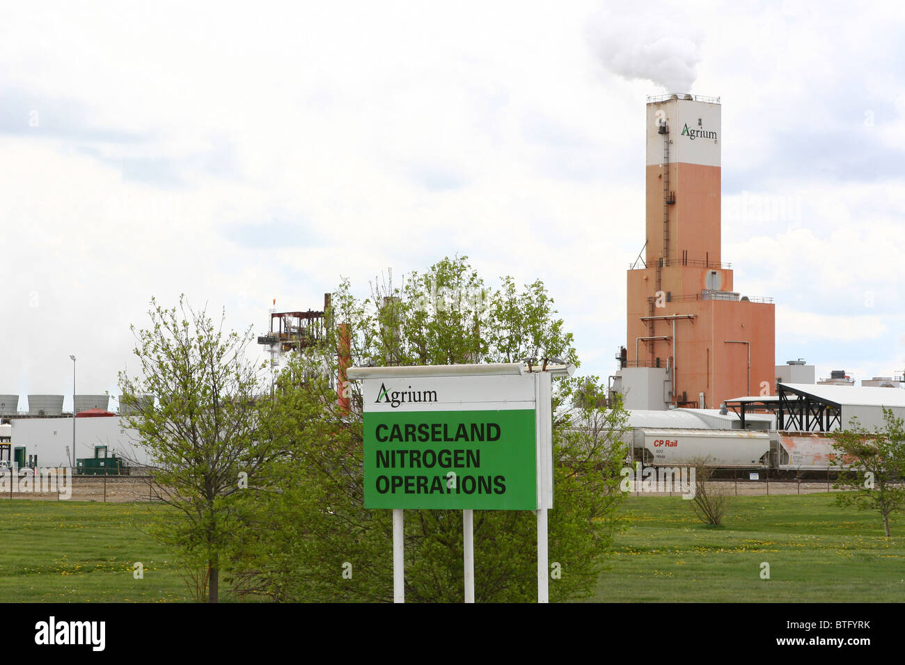 Agrium Nitrogen Operations near Carsland, Alberta, Canada Stock Photo