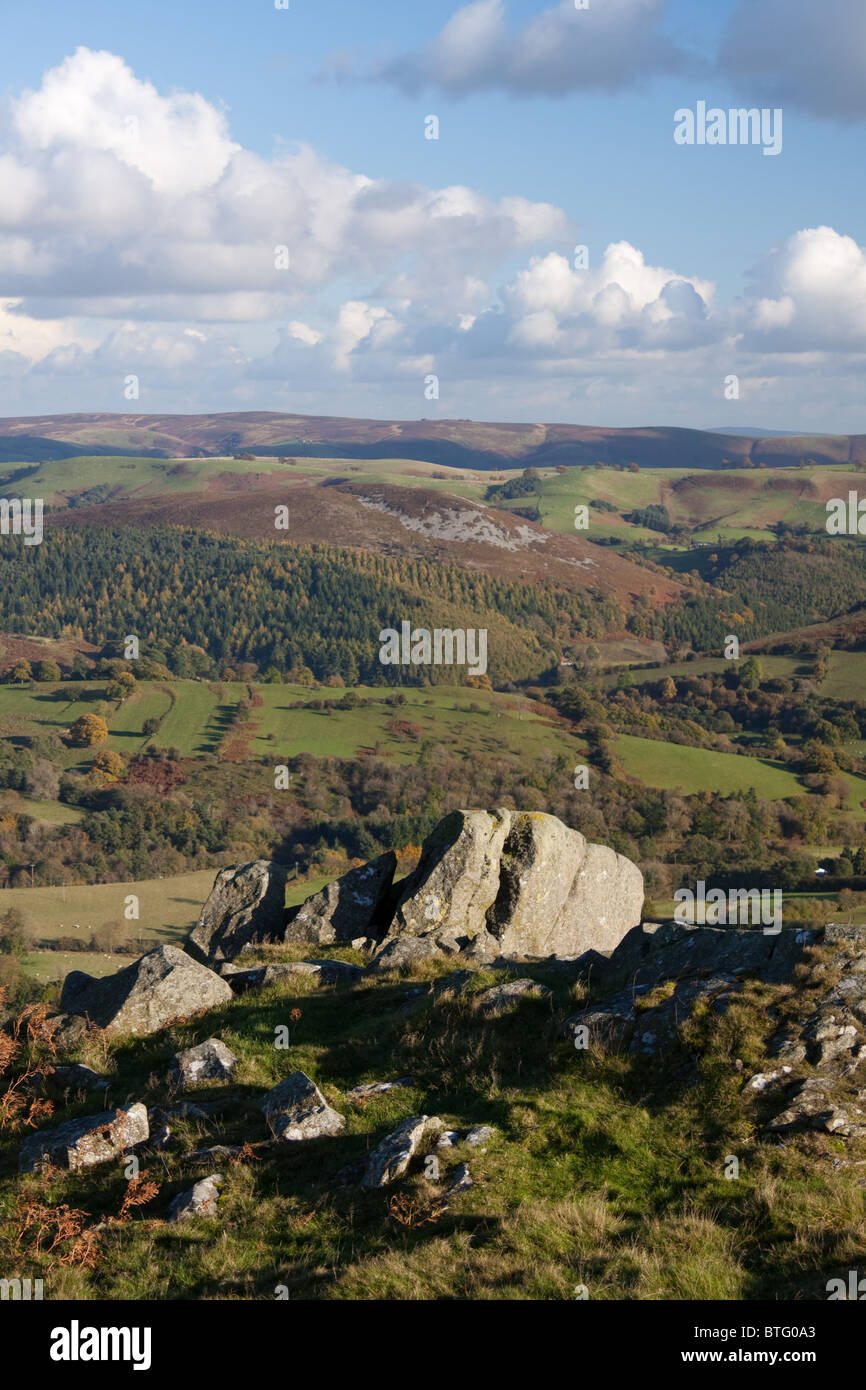 Corndon Hill near Castle, Shropshire, in the Shropshire Hills