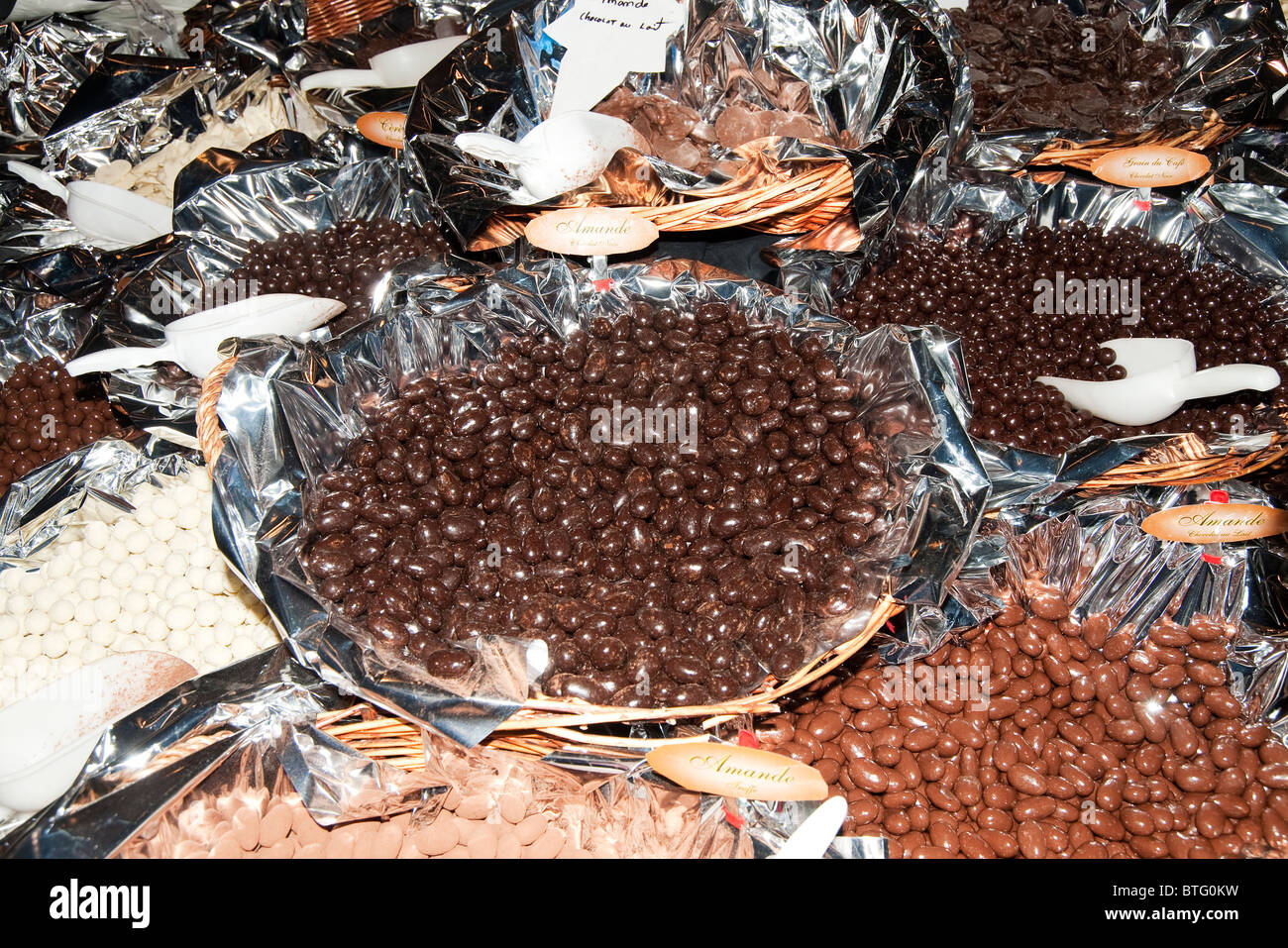 Mixed chocolate bonbon Stock Photo