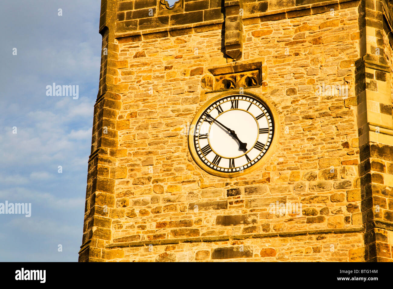 Holy Trinity Church Clock Richmond North Yorkshire England Stock Photo