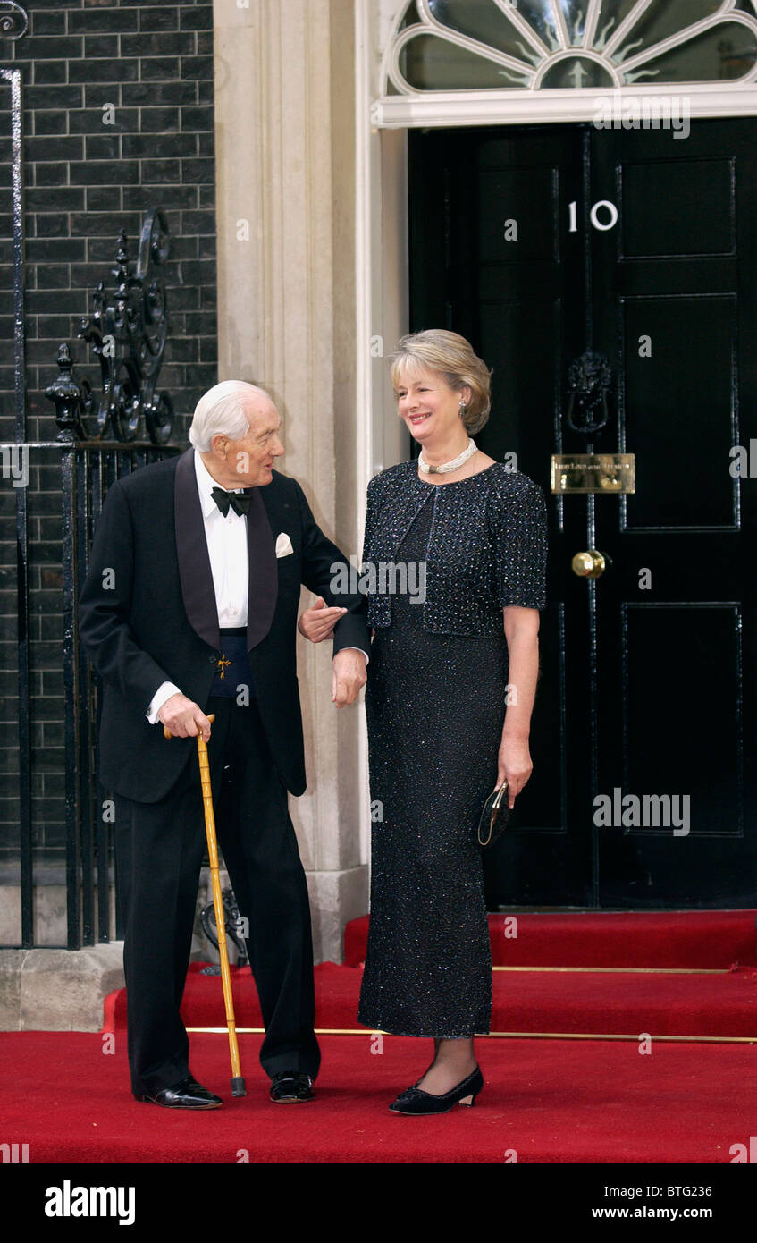 Former Prime Minister James Callaghan at Number 10 Downing Street and daughter Baroness Margaret Jay for Prime Ministers' Dinner Stock Photo