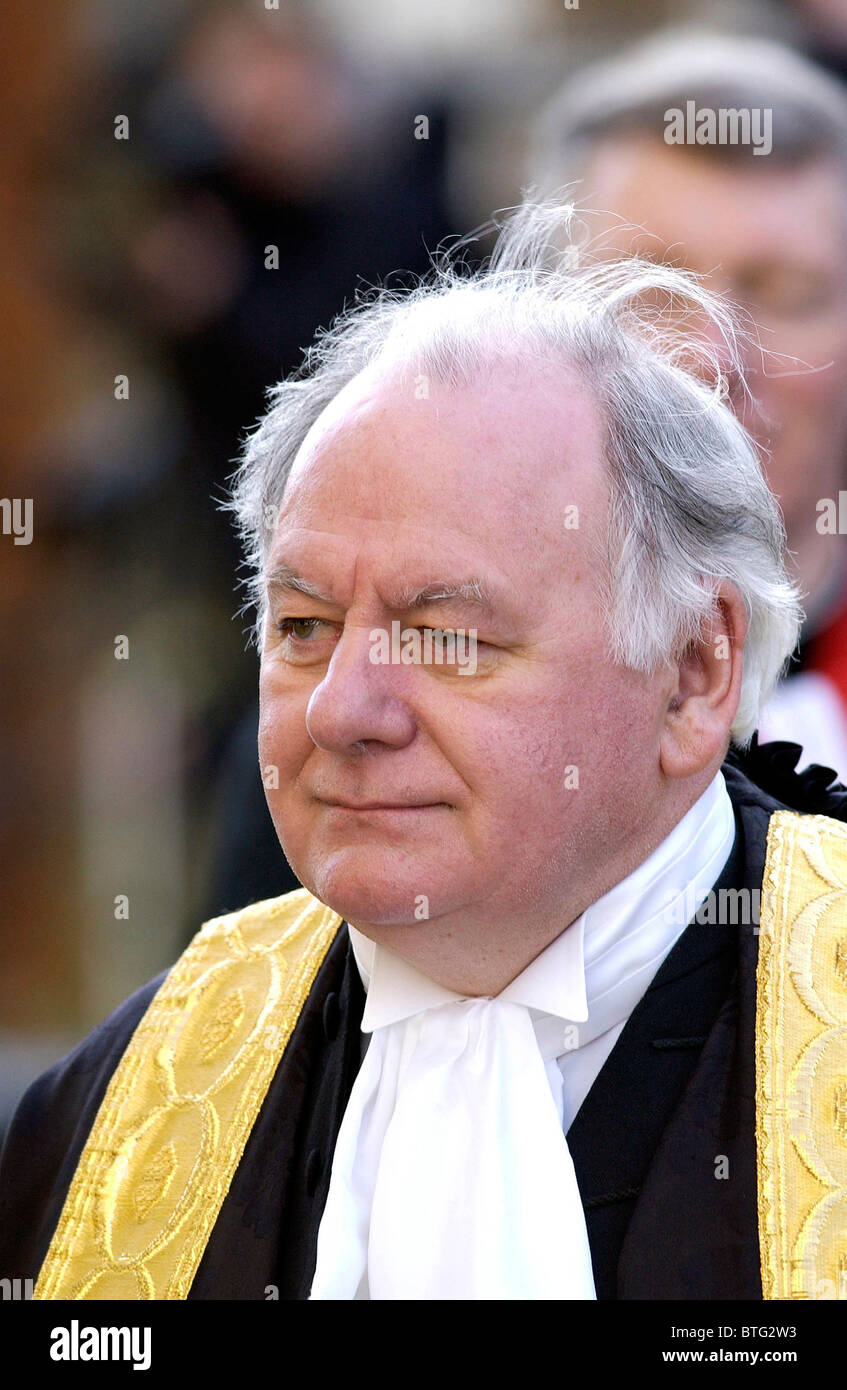Sir Michael Martin, Speaker of the House of Commons, at enthronement of Archbishop of Canterbury, Canterbury, Kent Stock Photo