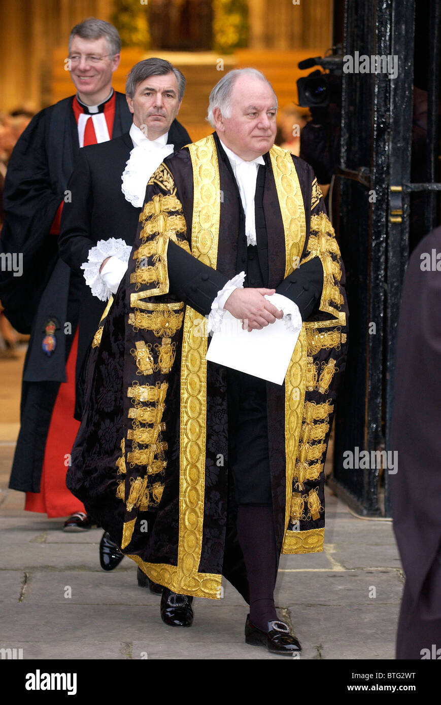 Sir Michael Martin, Speaker of the House of Commons, at enthronement of Archbishop of Canterbury, Canterbury, Kent Stock Photo