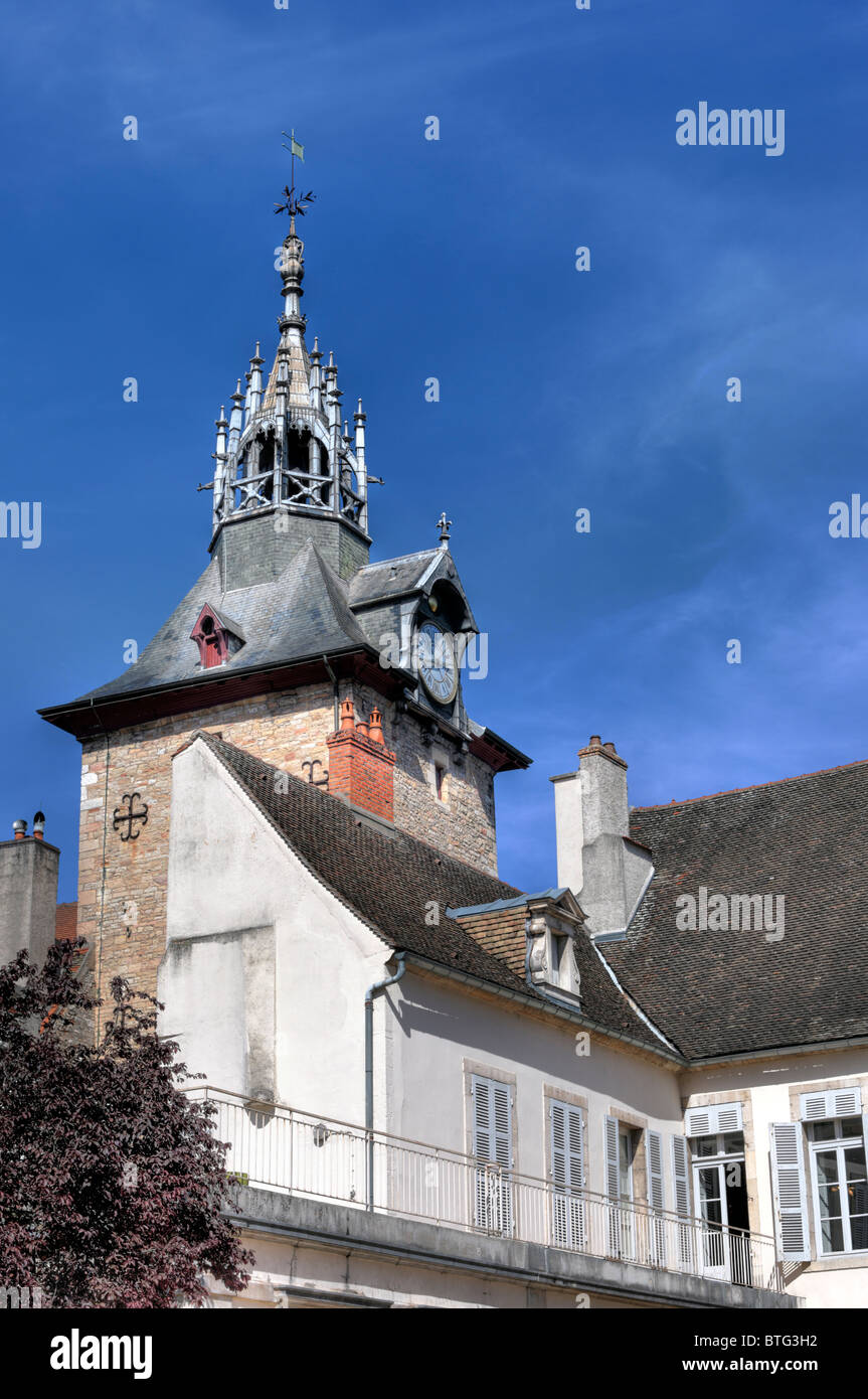 Beffroi (clock tower), Beaune, Cote d'Or department, Burgundy, France Stock Photo
