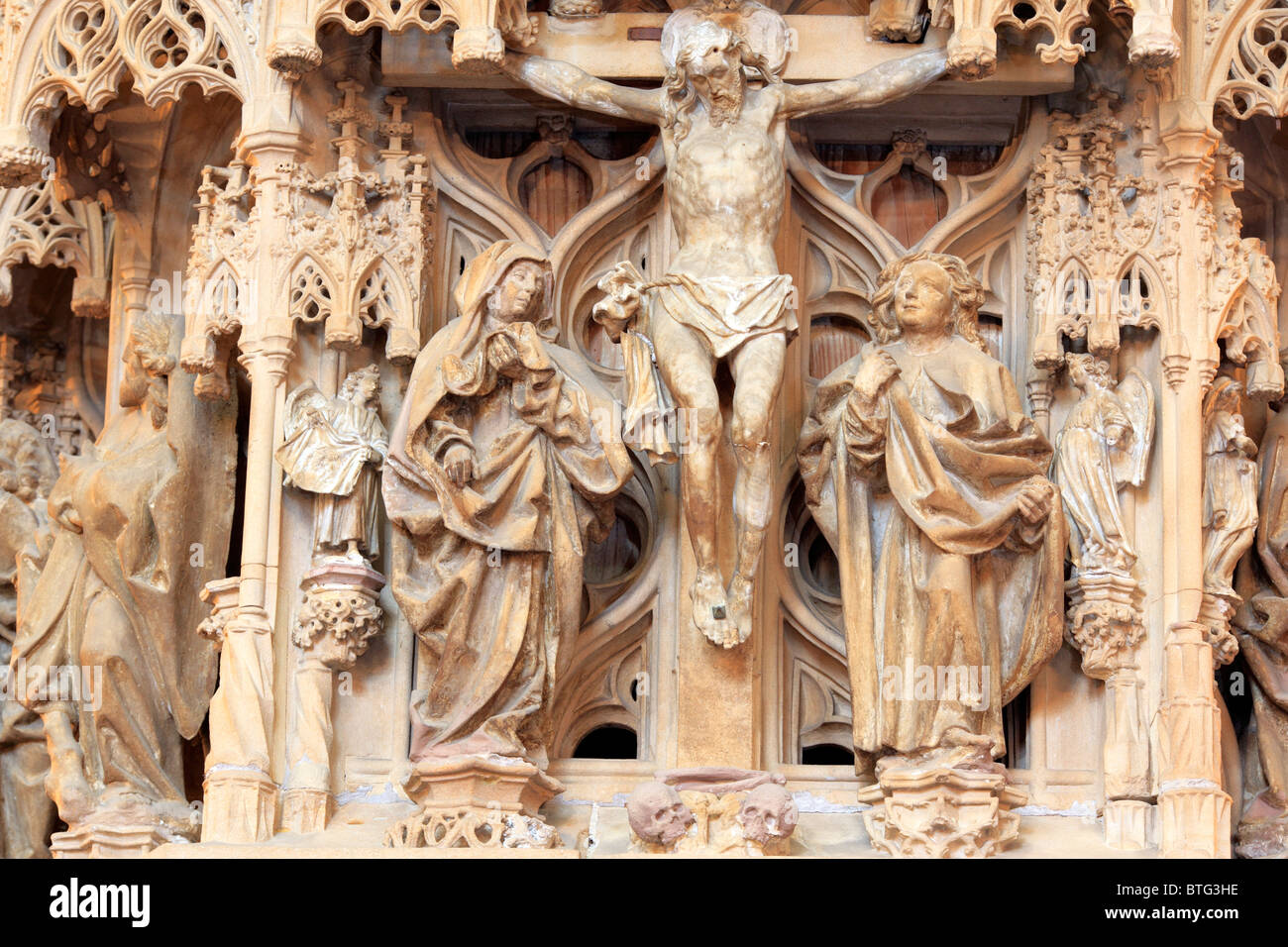 Pulpit (1486), Strasbourg Cathedral, Strasbourg, Alsace, France Stock Photo