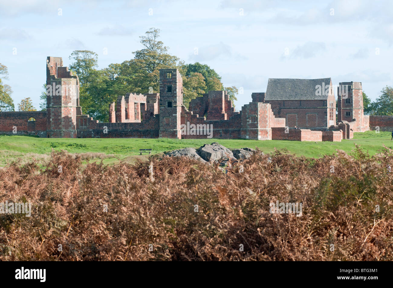 Ruins of Bradgate House, Bradgate Country Park, Leicestershire which