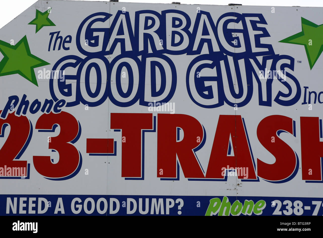 Garbage collection business sign Stock Photo Alamy