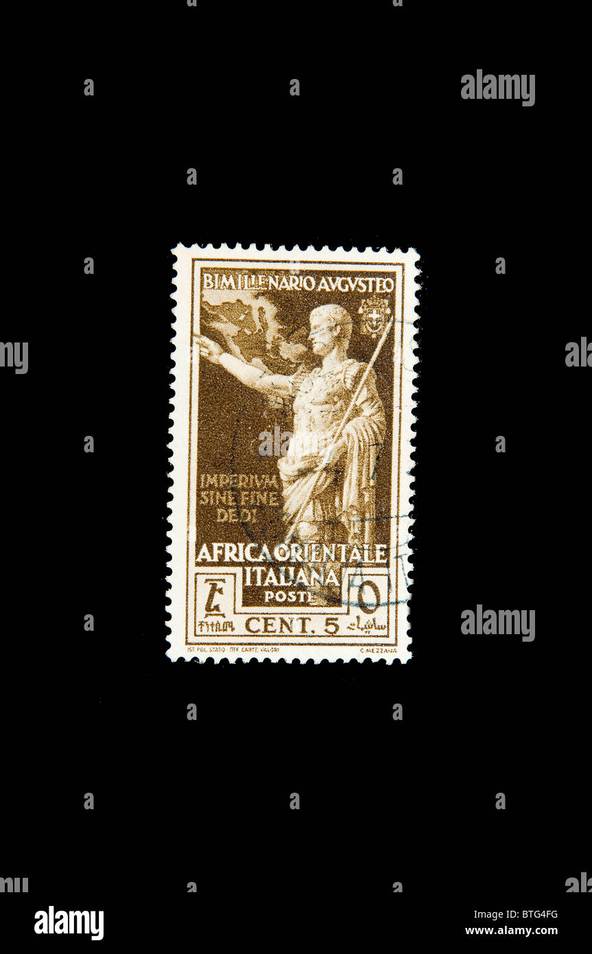 Gaius Julius Caesar Italian stamp Stock Photo