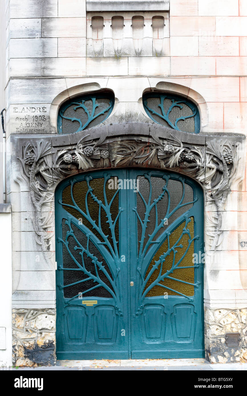 Maison Huot (1903), Art Nouveau building, Nancy, Meurthe-et-Moselle department, Lorraine, France Stock Photo