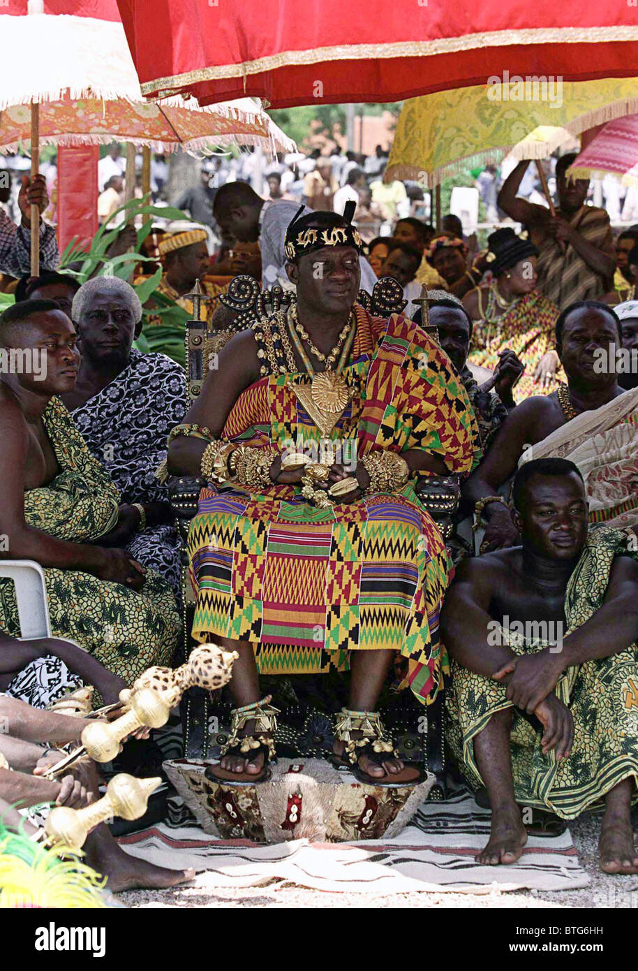 CHIEFS OF TRIBES ATTENDING A DURBAR IN ACCRA, GHANA Stock Photo Alamy
