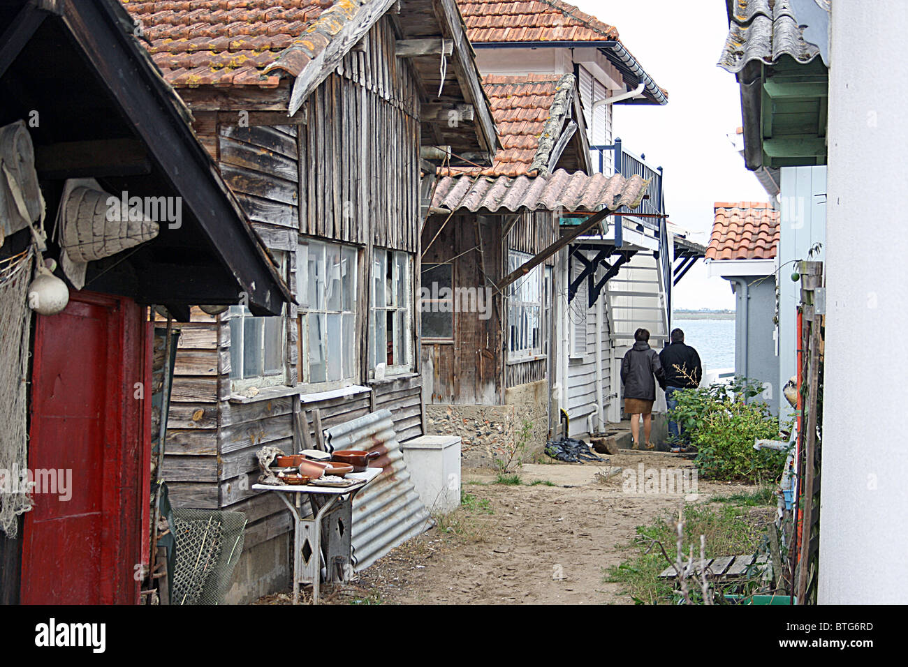 l'Herbe, traditional oyster cultivation village, France Stock Photo Alamy