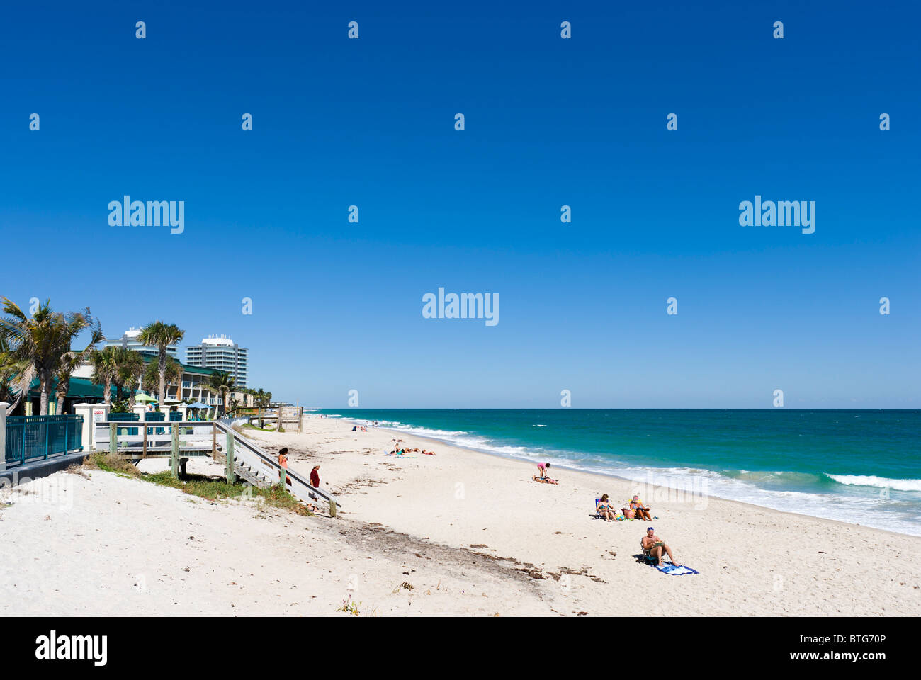 Beach near the town centre, Vero Beach, Treasure Coast, Florida, USA Stock Photo