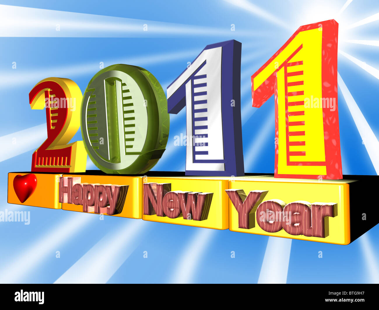 2011 Happy New Year Stock Photo