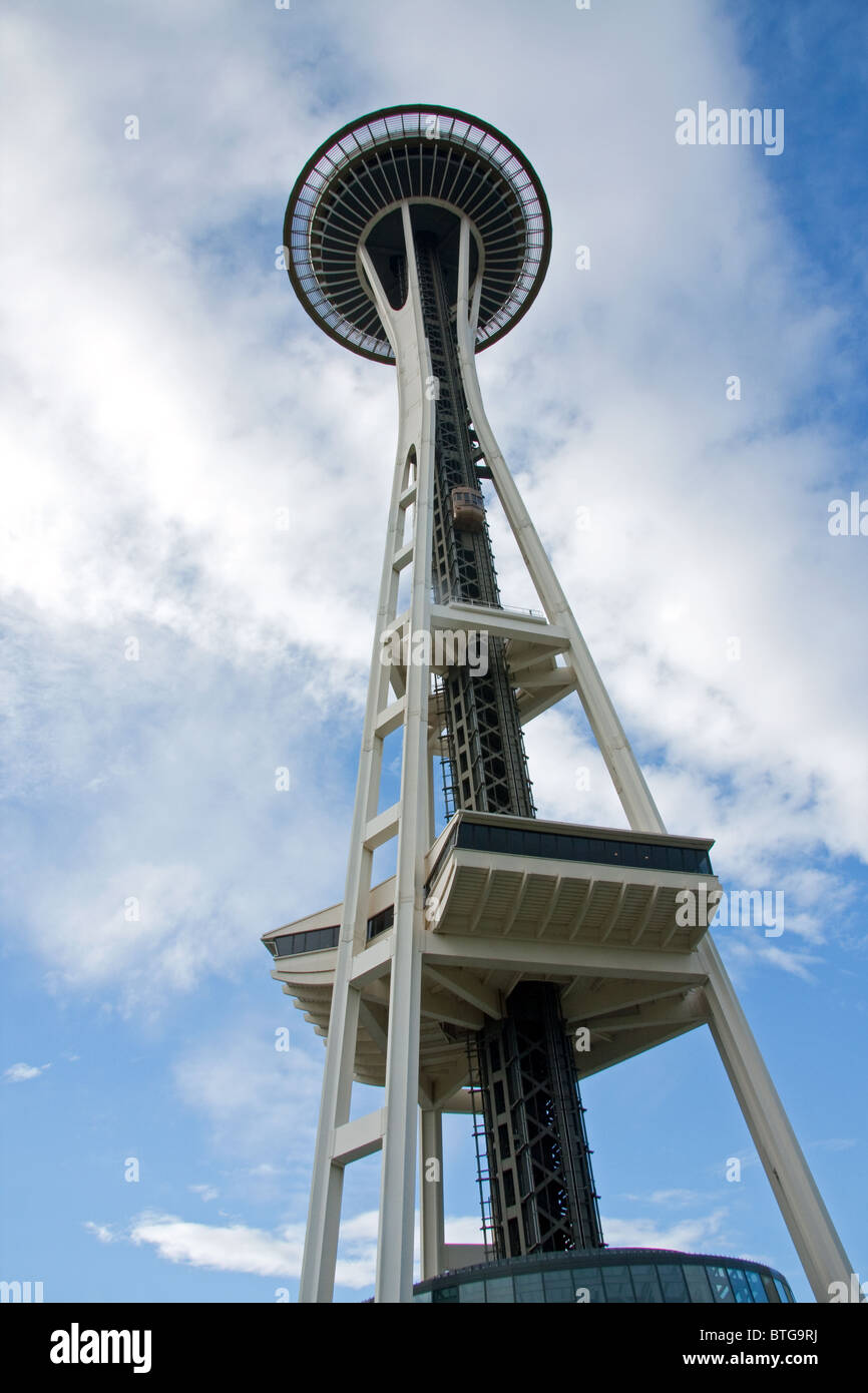 The Space Needle Tower in Seattle, Washington Stock Photo