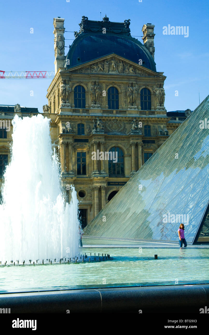 Pavilion Denon, The Louvre Museum, Paris, France Stock Photo