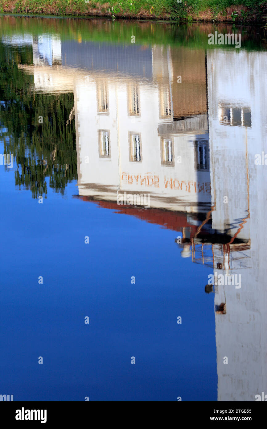 Reflections in Moselle river, Toul, Meurthe-et-Moselle department, Lorraine, France Stock Photo