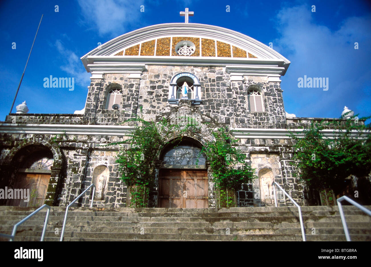 Philippines, Palawan, Culion Church, the fortified catholic church built by the Spanish on Culion Island. Stock Photo