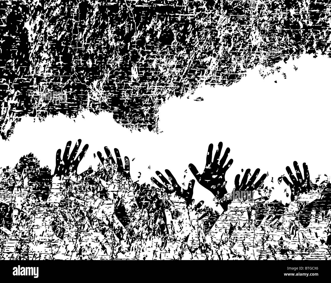 Background Illustration Of Hands In A Rock Crevice Stock Photo Alamy