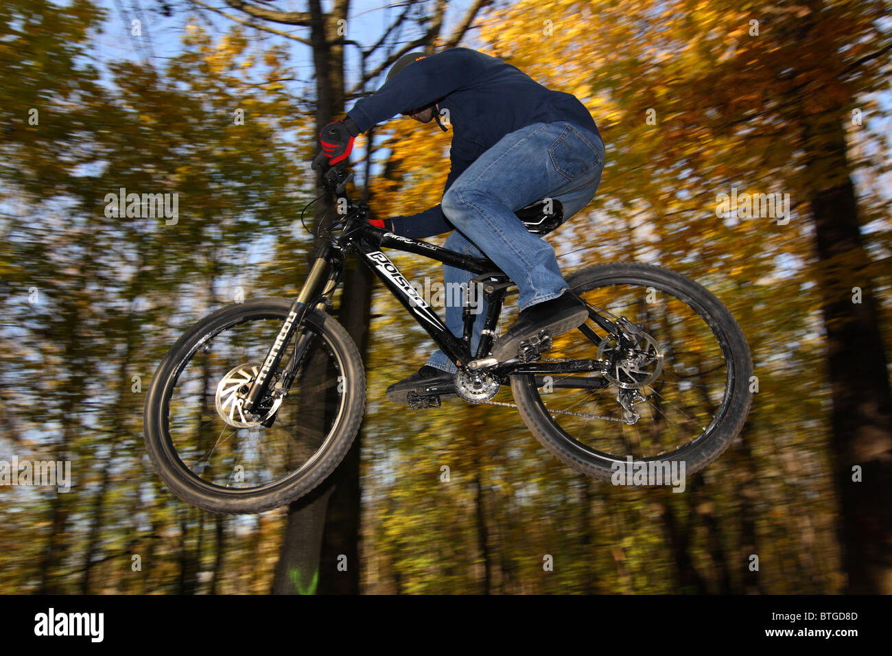 Mountain Bike Dirt Jump Stock Photo Alamy