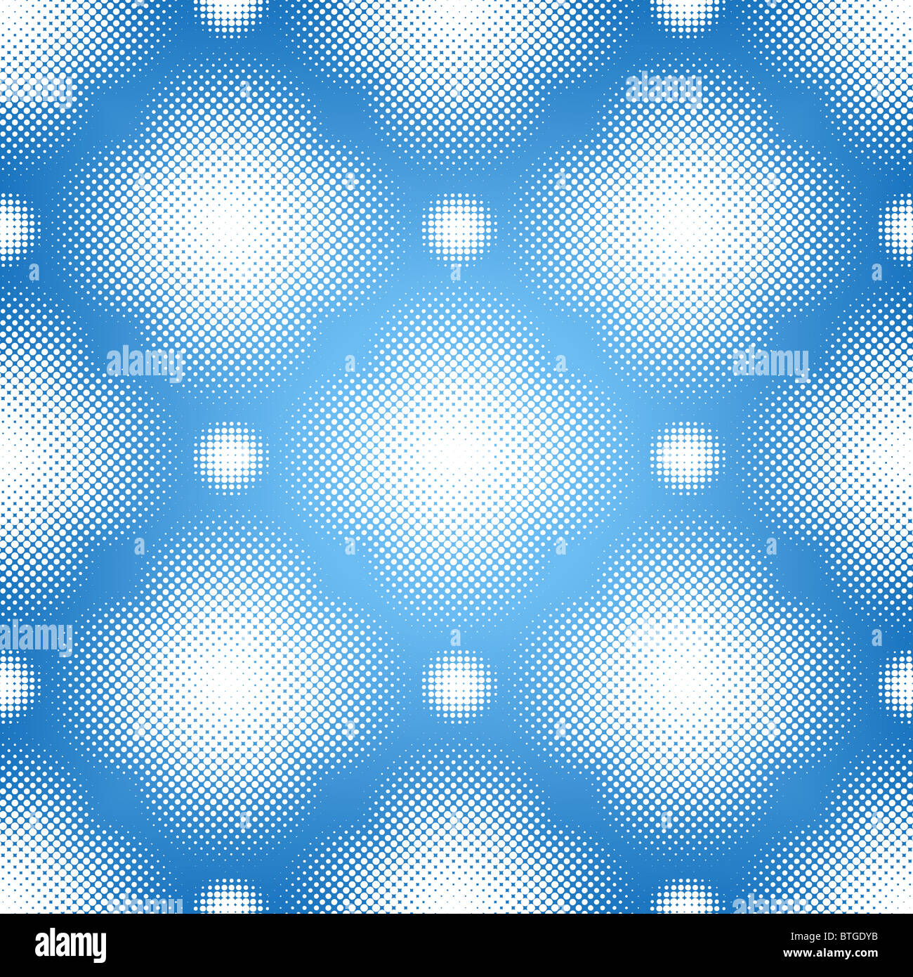 Illustrated seamless tile of a halftone pattern Stock Photo