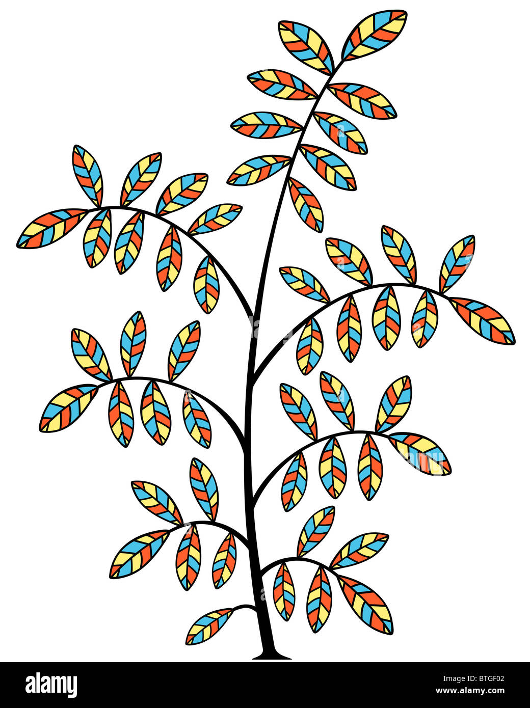Illustration of a small tree Stock Photo - Alamy