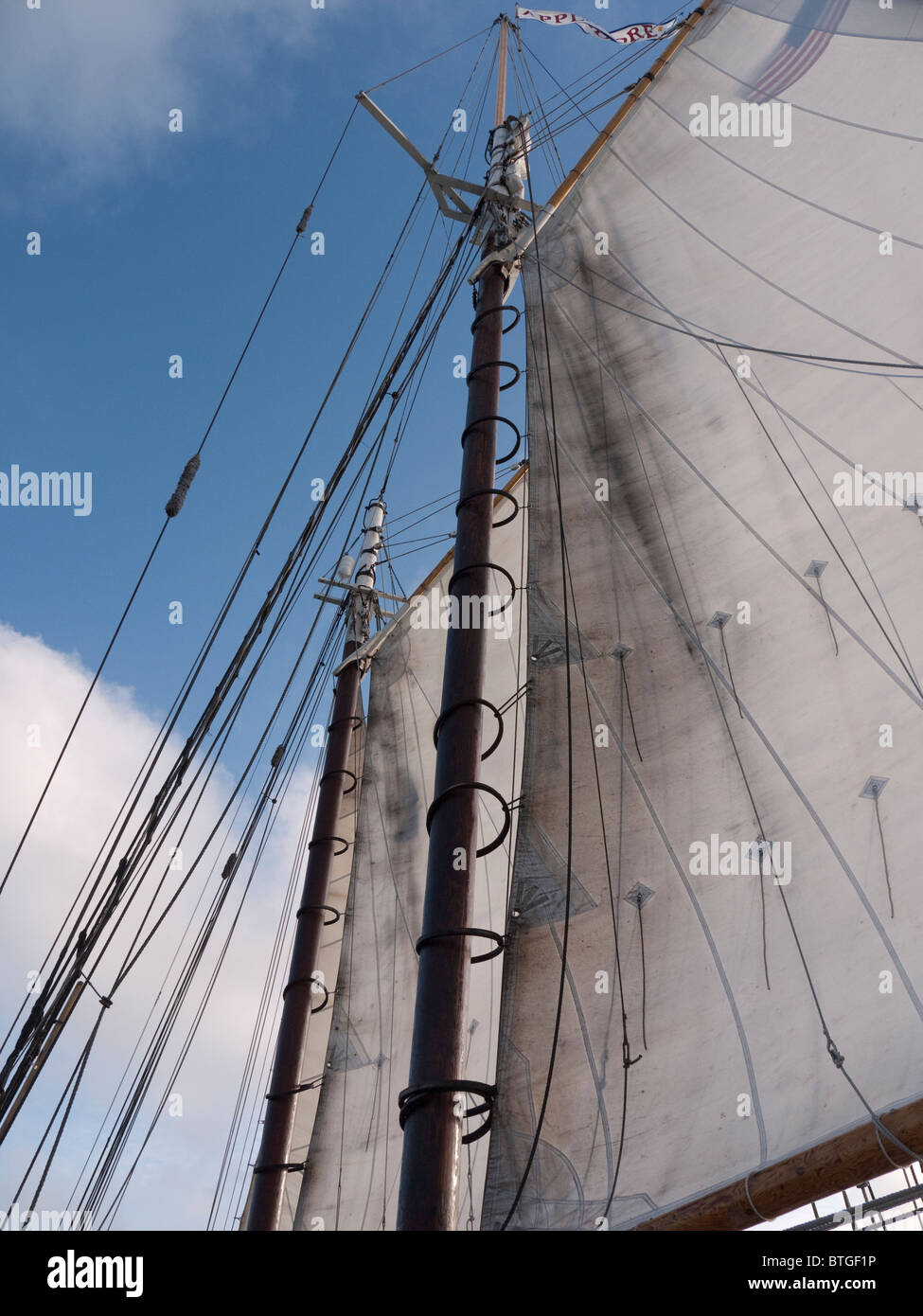 Sailing Ship the Schooner Appledore off Key West in Florida USA Stock