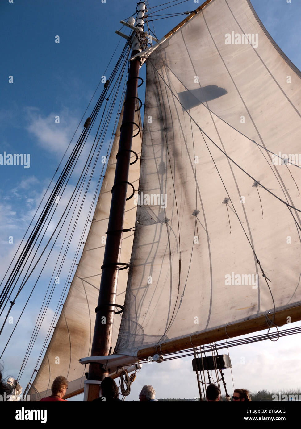 Sailing Ship the Schooner Appledore off Key West in Florida USA Stock