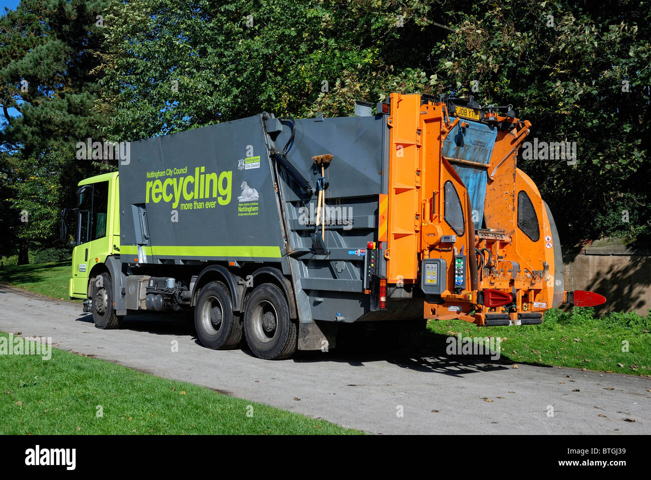 refuse collection lorry Nottingham england uk Stock Photo Alamy