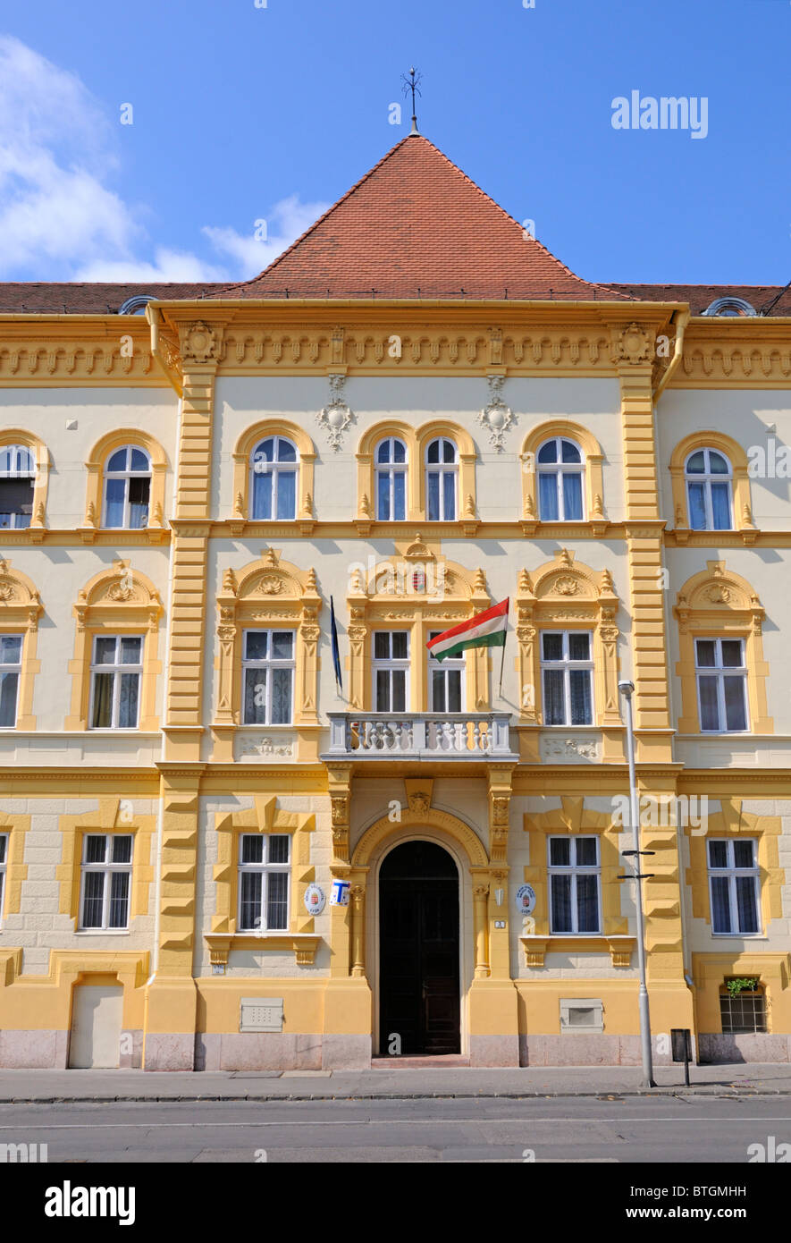 Gyor, W. Transdanubia, Hungary. Offices of the District Land Registry (Korzeti Foldhivatal) Stock Photo