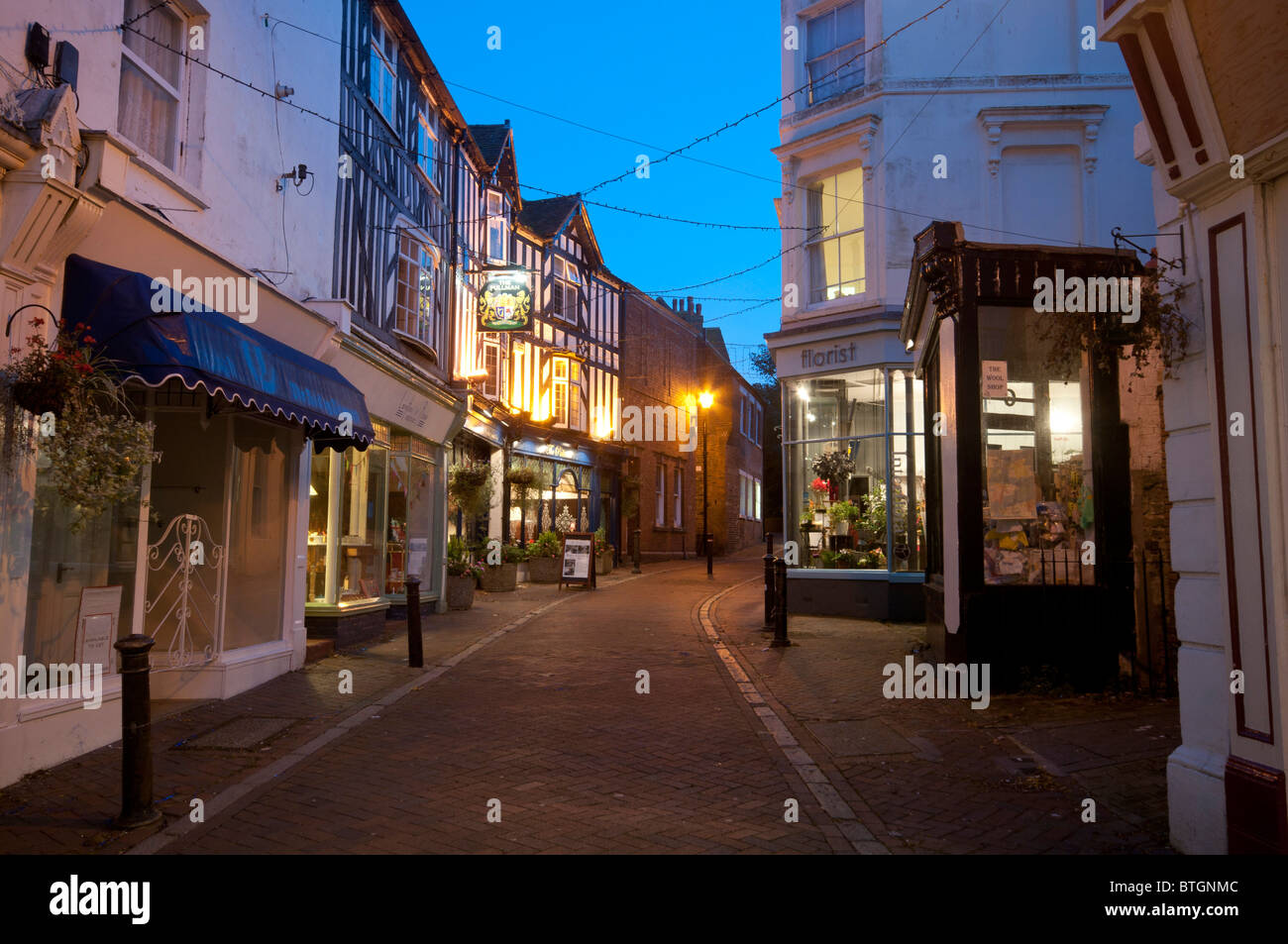 Folkestone city center at night kent England UK Stock Photo 32330380